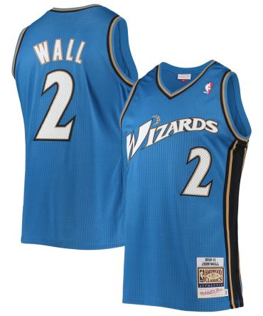 Mens Mitchell &Amp; Ness John Wall Blue Washington Wizards 2010-11 Hardwood Classics Jersey