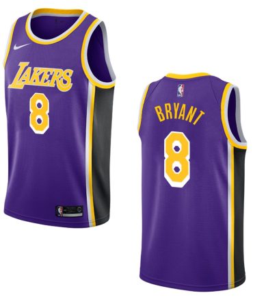 Mens Los Angeles Lakers #8 Kobe Bryant Statement Swingman Jersey Purple