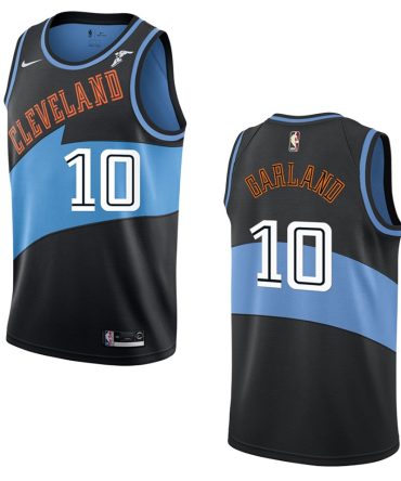 Mens Cleveland Cavaliers #10 Darius Garland Hardwood Classics Swingman Jersey Black