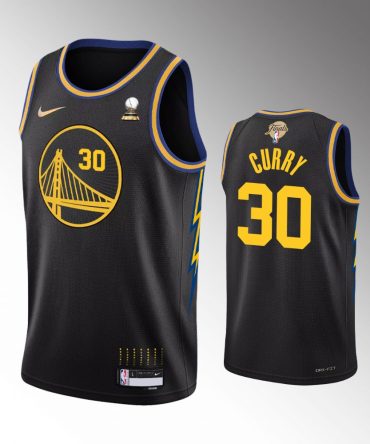 Golden State Warriors 2022 Western Conference Champions Stephen Curry Black City Edition Swingman Jersey