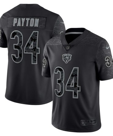 Walter Payton Chicago Bears Nike Retired Player Rflctv Limited Jersey Black