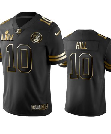 Tyreek Hill Chiefs Black Super Bowl Liv Golden Edition Jersey