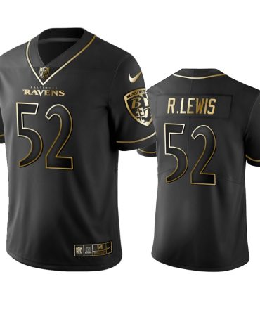 Baltimore Ravens Ray Lewis Black Golden Edition 2019 Vapor Untouchable Limited Jersey Mens