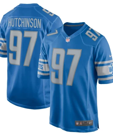 Aidan Hutchinson Detroit Lions Nike Player Game Jersey Blue