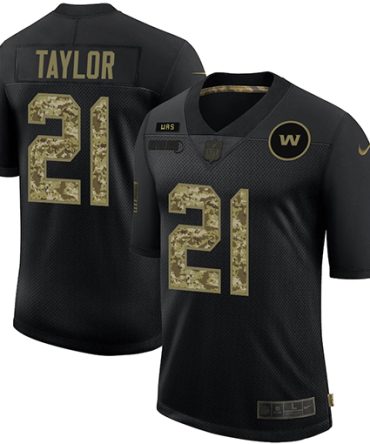 Mens Washington Football Team #21 Sean Taylor 2020 Black Camo Salute To Service Limited Stitched Nfl Jersey