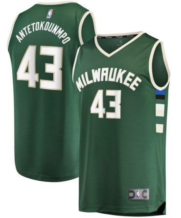 Thanasis Antetokounmpo Milwaukee Bucks Replica Player Jersey Icon Edition Hunter Green