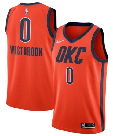 Russell Westbrook Oklahoma City Thunder Nike 2018/19 Swingman Jersey Orange Earned Edition