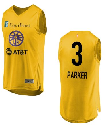 Los Angeles Sparks #3 Candace Parker Wnba Icon Jersey Gold