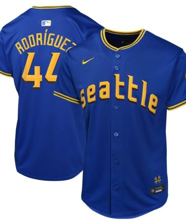 Youth Seattle Mariners Julio Rodriguez Nike Navy City Connect Limited Player Jersey