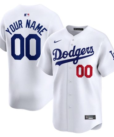 Youth Los Angeles Dodgers Nike White Home Limited Custom Jersey
