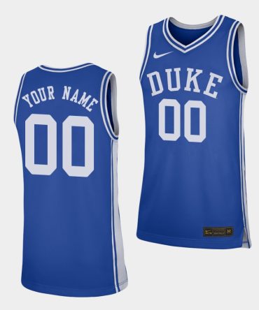 Men Duke Blue Devils Duke Blue Devils Custom #00 Royal College Basketball Jersey