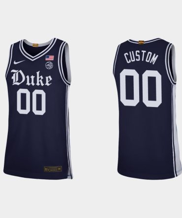 Men Duke Blue Devils #00 Custom Navy Alternate Brotherhood Jersey