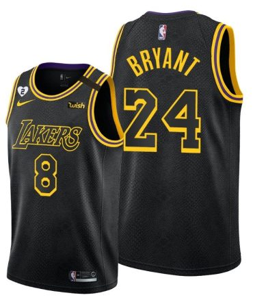 Men Kobe Bryant #8 Black 8.24 Mamba Day Special Edition Jersey Lakers