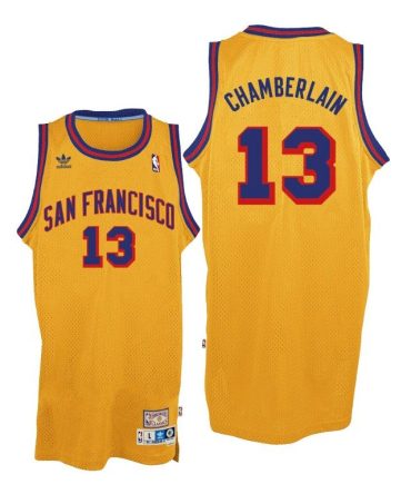 Men Wilt Chamberlain Golden State Warriors #13 Men Hardwood Classics Jersey