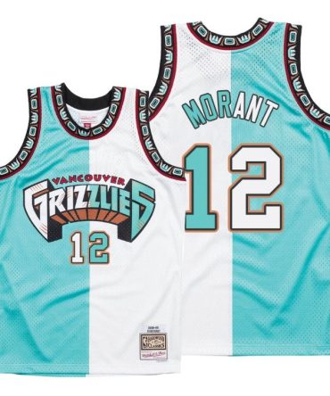Men Ja Morant #12 Memphis Grizzlies Split Vintage Jersey