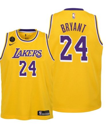 Youth Lakers Kobe Bryant #24 Gold Rip Youth Jersey