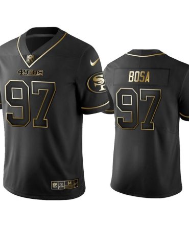 Men 2019 Golden Edition Vapor Limited 49Ers Nick Bosa Black Jersey