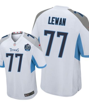 Tennessee Titans #77 White Men Taylor Lewan 20Th Anniversary Game Jersey