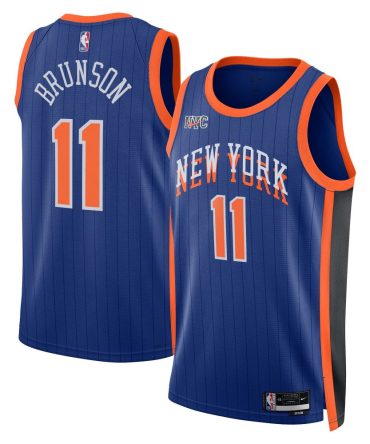 New York Knicks Nike City Edition Swingman Jersey 23 - Blue - Jalen Brunson - Unisex