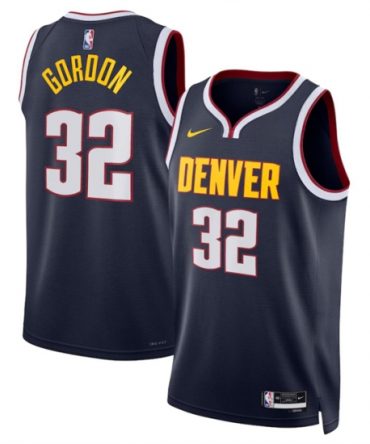 Men Denver Nuggets 32 Aaron Gordon Navy 2024 Icon Edition Stitched Basketball Jersey