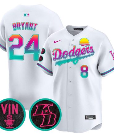 Mlb Kobe Bryant Mens Los Angeles Dodgers 2024 Los Angeles City Style Vapor Premier Limited V2 White Jersey