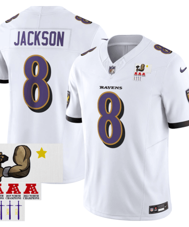 Nfl Lamar Jackson Baltimore Ravens Practice Jersey Practice Patch All Stitched White Jersey All Stitched