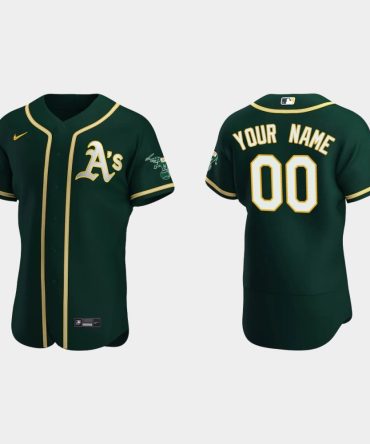 Mlb Oakland Athletics Custom Alternate Jersey Green