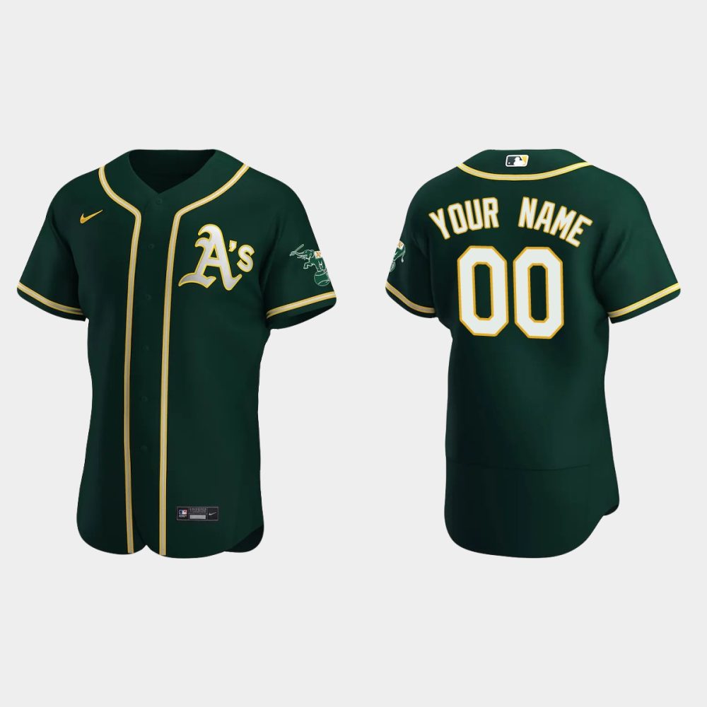 Mlb Oakland Athletics Custom Alternate Jersey Green