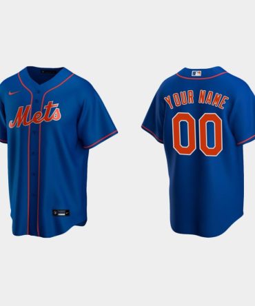 Mlb Mens New York Mets Royal Alternate Custom Jersey