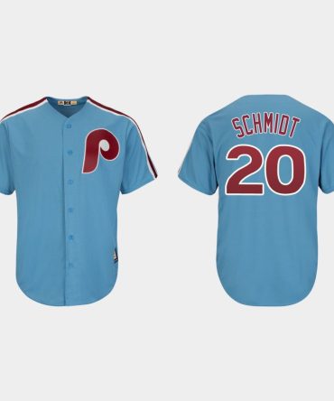 Mlb Mens Philadelphia Phillies Mike Schmidt Light Blue Cooperstown Player Cool Base Jersey