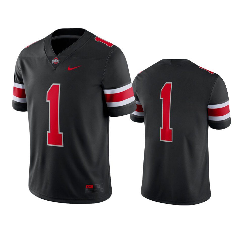 Ohio State Buckeyes #1 Black Alternate Game Jersey - Nfl Sport