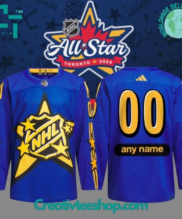 2024 Nhl All-Star Game Toronto X Drew House Blue Primegreen Custom Hockey Jersey