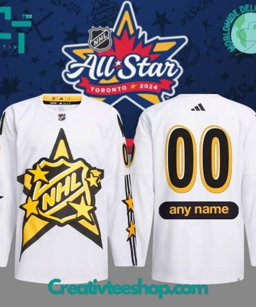 2024 Nhl All-Star Game Toronto X Drew House White Primegreen Custom Hockey Jersey