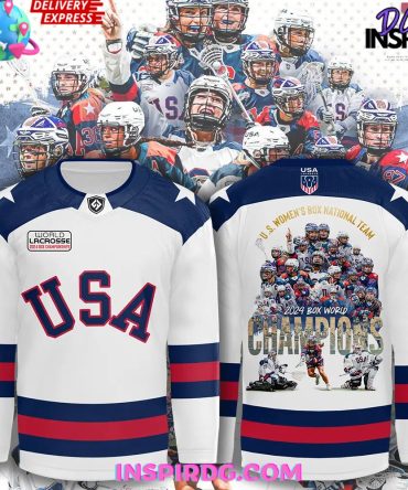 2024 United States Women'S Box White Hockey Jersey