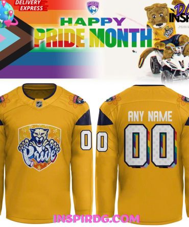 2025 Florida Panthers Pride Month Special Gold Jersey