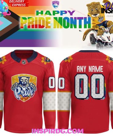 2025 Florida Panthers Pride Month Special Red Jersey