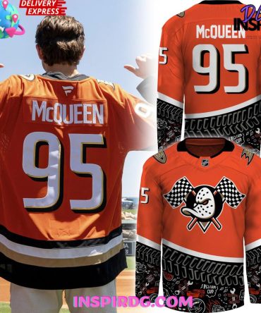 2025 Lightning Mcqueen X Anaheim Ducks Special Hockey Jersey