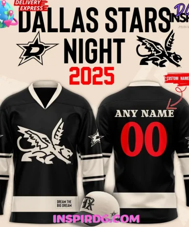 2025 Texas Rangers X Dallas Stars Night Edition Hockey Jersey