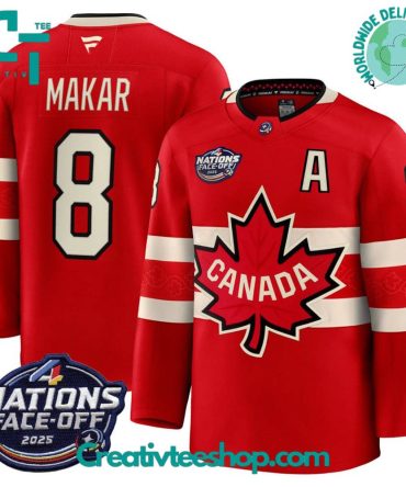 Canada Ice Hockey 4 Nation Face-Off Champions Cale Makar #8 Jersey