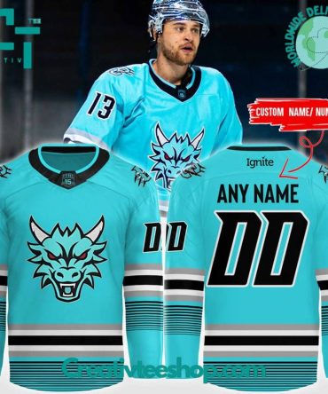 Columbus River Dragons Special New 2025 Blue Hockey Jersey