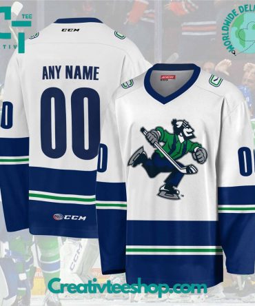 Ahl Abbotsford Canucks 2024 White Hockey Jersey