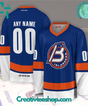Ahl Bridgeport Islanders 2024 Blue Hockey Jersey