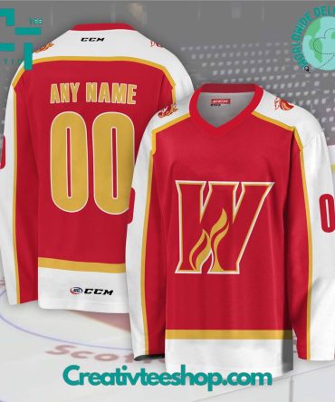 Ahl Calgary Wranglers 2024 Red Hockey Jersey