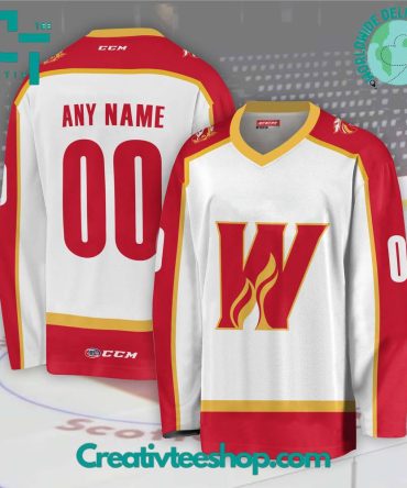 Ahl Calgary Wranglers 2024 White Hockey Jersey