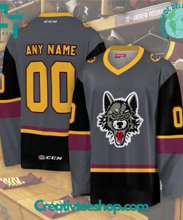Ahl Chicago Wolves 2024 Grey Hockey Jersey
