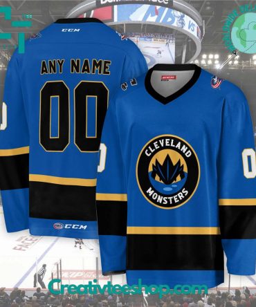 Ahl Cleveland Monsters 2024 Blue Hockey Jersey