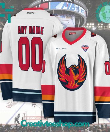 Ahl Coachella Valley Firebirds 2024 White Hockey Jersey