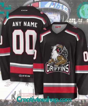 Ahl Grand Rapids Griffins 2024 Black Hockey Jersey