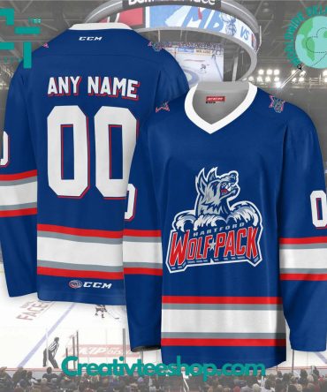 Ahl Hartford Wolf Pack 2024 Blue Hockey Jersey