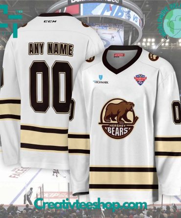Ahl Hershey Bears 2024 White Hockey Jersey